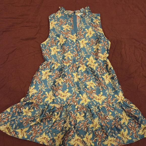 Fate Blue and Yellow Floral Mini Dress - Picture 5 of 8